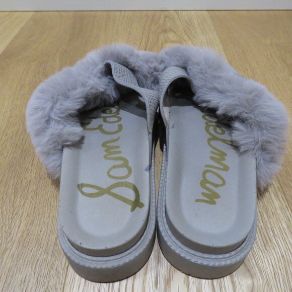 SAM EDELMAN Bianca Faux Fur Chunky Slide Shoes in Lilac Feminine - Size US 10 - Picture 6 of 12